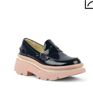 Stylish Black and Pink Women's Loafers